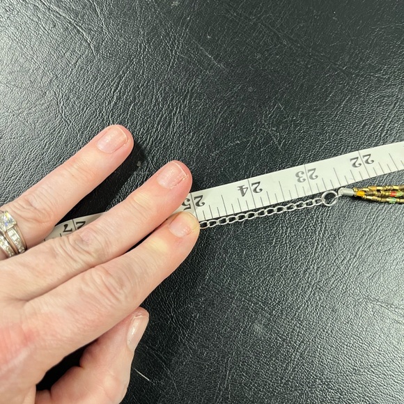 Gold & silver toned multi-strand necklace - Picture 4 of 4